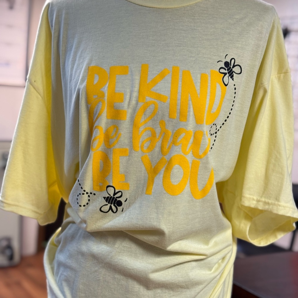 Yellow Ladies T-Shirt with Inspirational Print